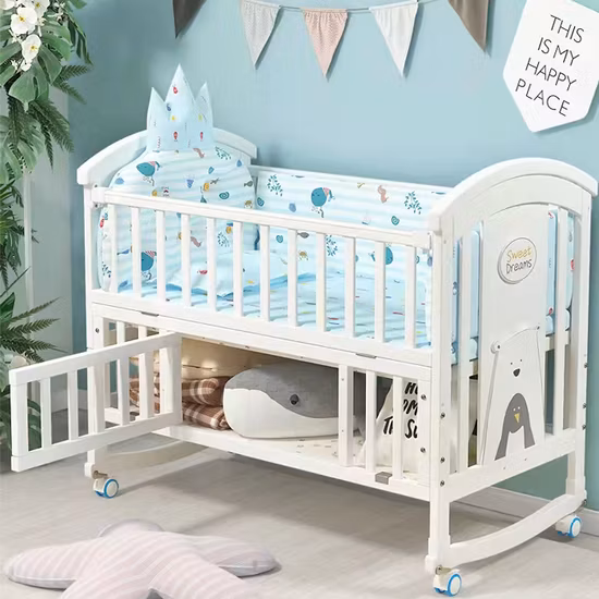 Manufacturer-Convertible-Newborn-Growing-Cribs-Baby-Bed-Designs baby cot